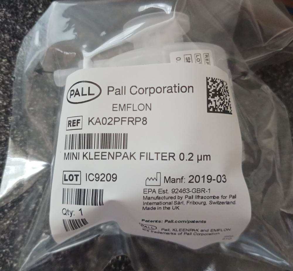Pall Emflon Mini Kleenpak Filter 0.2um. KA02PFRP8. NEW (Box of 3) Free Shipping