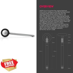 MDF Instruments Babinski Reflex Hammer Black built-in brush