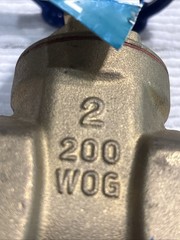 BRASS GATE VALVE 2”F X 2”F 200 WOG 200 PSI Everbilt