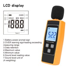 LCD Digital Sound Level Meter Meters 30-130dBA Noise Measuring W1F7