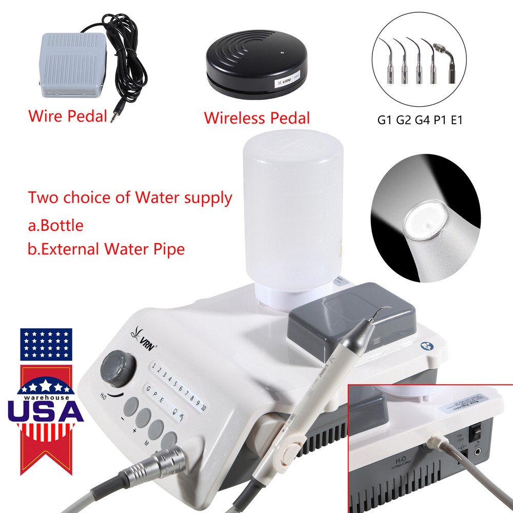 Dental Ultrasonic Piezo Scaler With LED Handpiece VRN Auto Water Supply UPS
