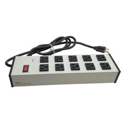 Legrand UL210BC 10 Plug-In Outlet Center Lighted Power Strip 120VAC NEMA 5-15 6f