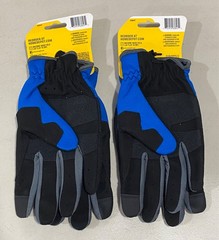 2x Firm Grip Tough Working Gloves – WorkMaster – Touch Screen – Large
