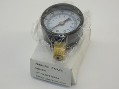 Pressure Gauge, 0-160PSI, 1-1/2″ Face, 1/8″ NPT Bottom Connection – NEW Surplus!