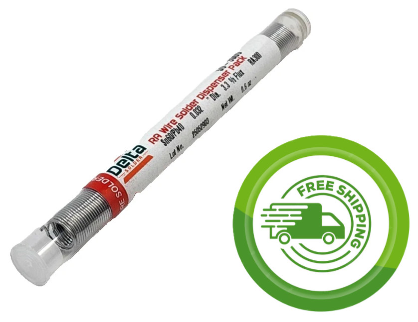 Qualitek Delta 50-3000 – 60/40 Tin/Lead Rosin – 0.032″ Dia – RA Core Solder Pack