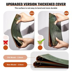 Leather 3 Ring Binder Fits 8.5″x11″ Letter Size Paper, 1 Inch Round Ring Bind…