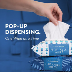 Member’s Mark Flushable Wipes, Scented, 540 Count – Hypoallergenic Fresh Scent