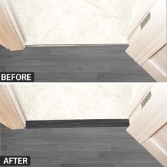 5Ft Floor Transition Strip Self Adhesive Vinyl Cover 5cm, 5Ft, Gray