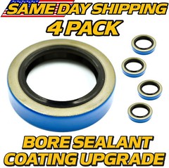 (4 Pk) Double Lip Seal Replaces 473336 3500lb Trailer Axle 84 Spindle w/ SEALANT