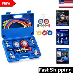 Comprehensive AC Charging Kit – 3 Way Manifold Gauge with Hoses & Adaptors
