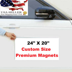 Blank WHITE Vehicle Magnetic Xlarge 20″x24″ Sign Car Truck Van SUV Business Logo