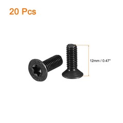 20Pcs M4-0.7x12mm Flat Head Torx Anti Theft Machine Screws Alloy Steel