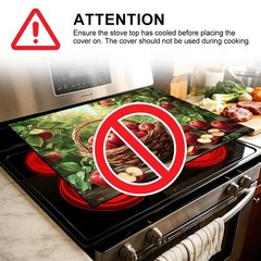 Apple Orchard Basket Stove Top Cover for Stove, 28.35×20.47″ Decorative Stove…