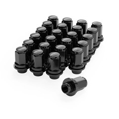 24Pcs M12X1.5 Factory Style Black Lug Nuts Tacoma 4Runner FJ Cruiser GX460 GX470
