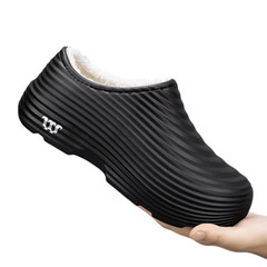 ScarletteEmmy Men & Women Winter Warm Waterproof Work Clogs with Plush Lining,