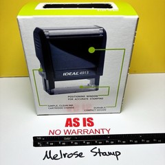 As Is No Warranty Rubber Stamp Red Ink Self Inking Ideal 4913