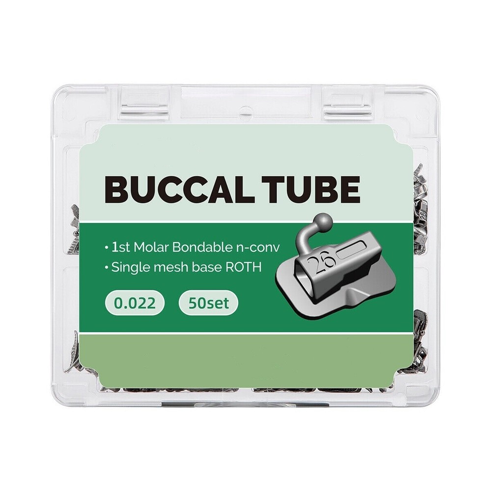 Dental Orthodontic Buccal Tube Bondable Roth/MBT 022″ Mesh Base 1st/2nd Molar