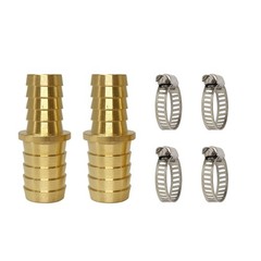 Hose Barb Fittings Reducer 2 PCS, Brass Hose Barb Adapter, 3/4” to 5/8” Barb H