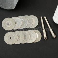 10x 20mm Mini Diamond Tipped Cut Off Disc Wheel for Rotary Tool Stone Cutting