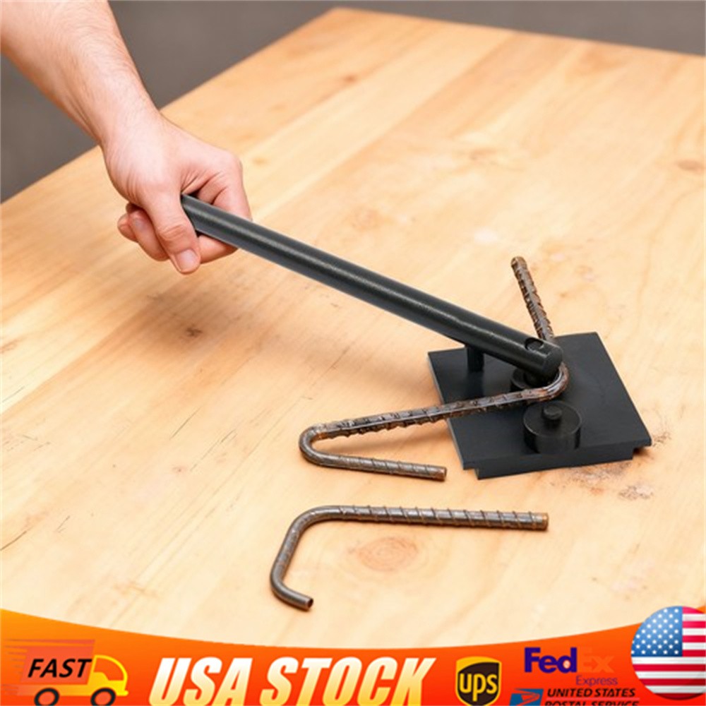 Rebar Bender Manual Bending Tool Heavy Duty Steel W/ 6 Dies Hand Equipment Set