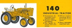 IH International 140 Industrial Tractor Sales Color Spec Sheet Brochure Flyer