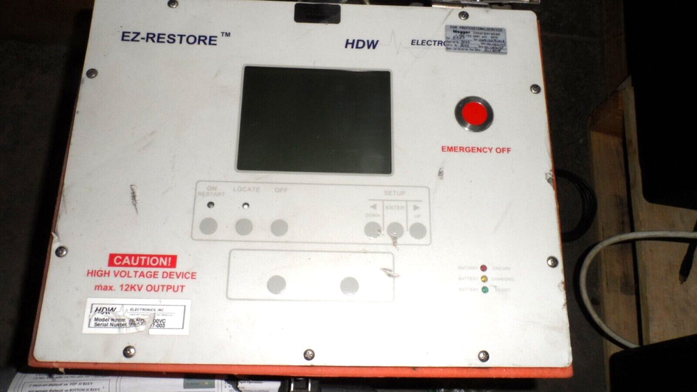 Megger HDW EZ-RESTORE 3 290.40100 Cable Test & Fault Locator, 0-25,000 feet