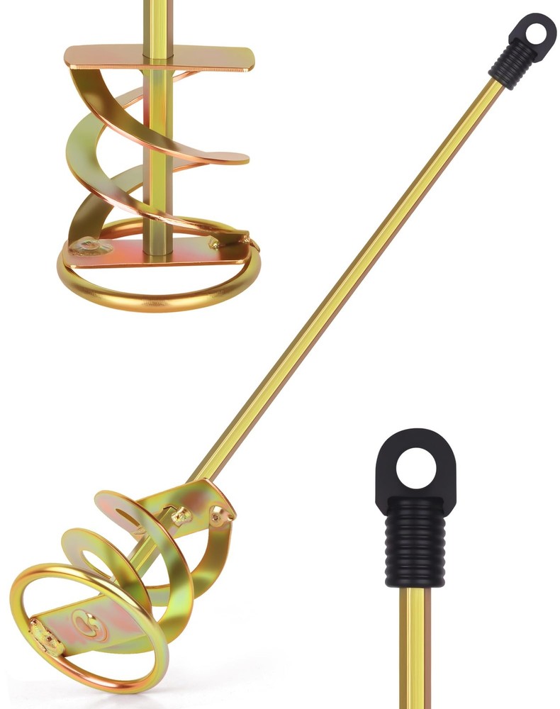 Paint Mixer for Drill 1-5 Gallon Dual-Spiral Zinc Plated Rust-Free