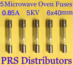 MICROWAVE OVEN High Voltage FUSES 0.85A 5KV 6X40mm 5 pieces USA SELLER