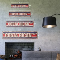 COSTA RICAN FLAG Vintage Street Sign costa rica national nation pride