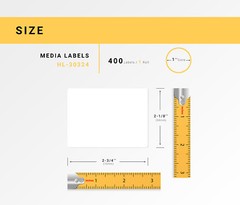 25 Rolls of 400 Media/Badge Labels in Cartons for DYMO® LabelWriters® 30324