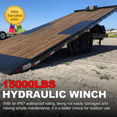 15000LBS Hydraulic Winch Steel Cable 0.4IN X 78Ft,Gear Ratio 36 1Hydraulic Moto
