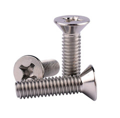 #10-32 x 3/8 Inch Phillips Flat Head Machine Screws, 40 Pcs