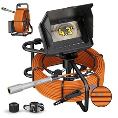 30M Sewer Pipe Inspection Camera, DVR Pipeline Industrial Endoscope 4.3″in IP68