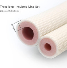 50Ft Length Mini Split Line Set 1/4″ 3/8″ OD Copper Pipes Tubing and 3/8 White P