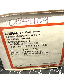 GEMU 865R20D 72214 534 640 Variable Magnet FLOW METER 0060-00640 L *NEW IN BOX*