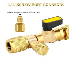 HVAC Valve Core Remover Installer Tool Dual Size SAE with 1/4 5/16 Port Nut