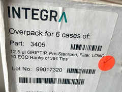 INTEGRA GripTips Eco Rack Long 12.5µl Filtered #3405 6 cases of 10 – Free Ship