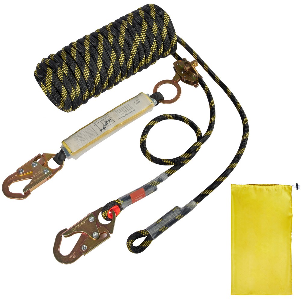 Vertical Lifeline Assembly 0.55” x 50′ Fall Protection Rope 30 KN ANSI
