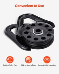 14.5 Ton Heavy Duty Recovery Snatch Block Pulley Snatch 32,000 lbs Capacity