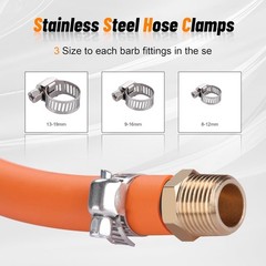 120Pcs Hose Pipe Fitting & Hose Barb Fitting Kit, 48Pcs Hose Pipe Fitting