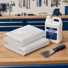 2 Packs 6oz Fiberglass Cloth 12ft x 50in E-Glass Plain Weave Fabric Sheet