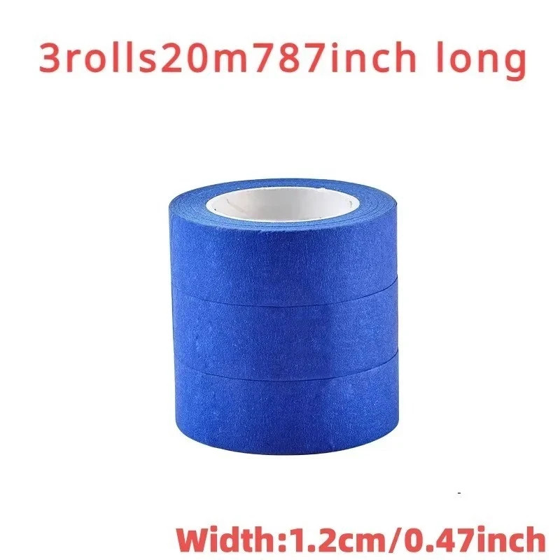 3 Rolls Blue Painter’s Tape 2 Inch x 60 Yards 5.5 Mil Masking Tape Clean Removal