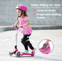 Scooter Kids 3 Years with Seat, Folding Children Scooter 3 Wheels LED Flash Light,…