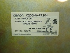 OMRON SYSMAC C200 POWER SUPPLY MODULE, 2PCS C200HW-PA204