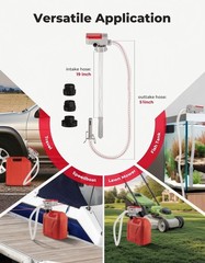 2.4 GPM Battery Powered Electric Fuel Transfer Pump For Gas Oil Water Liquid