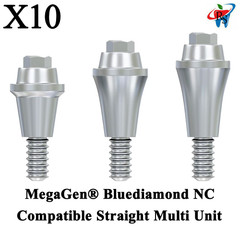 10x Dental MegaGen® Bluediamond NC Compatible Straight Multi Unit Abutments