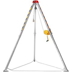VEVOR Confined Space Tripod Kit Rescue Tripod Fall Arrest 4-7 ft Legs 1200 lbs