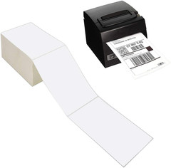 Fanfold 4 X 6 Direct Thermal Labels White Perforated Shipping Labels, 1000 La…