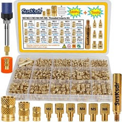 Brass Heat Set Threaded Inserts Kit Metric Assortment Knurled Nuts 3D Printing 5