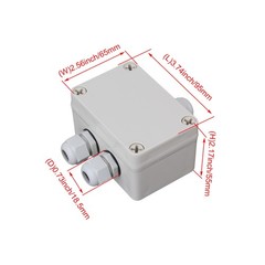 White Gray Plastic Waterproof 6 Position Terminals Electric Junction Project Box